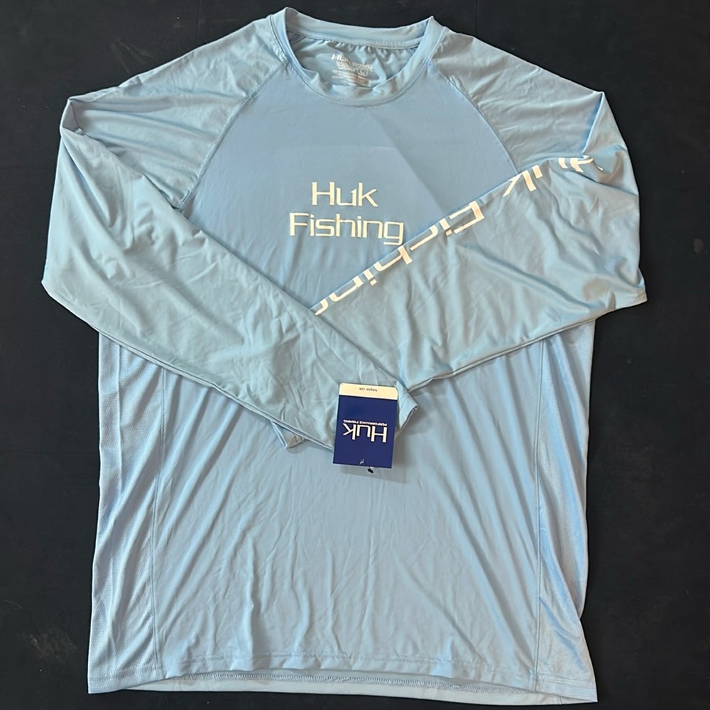 Huk Fishing Shirt Solid Blue